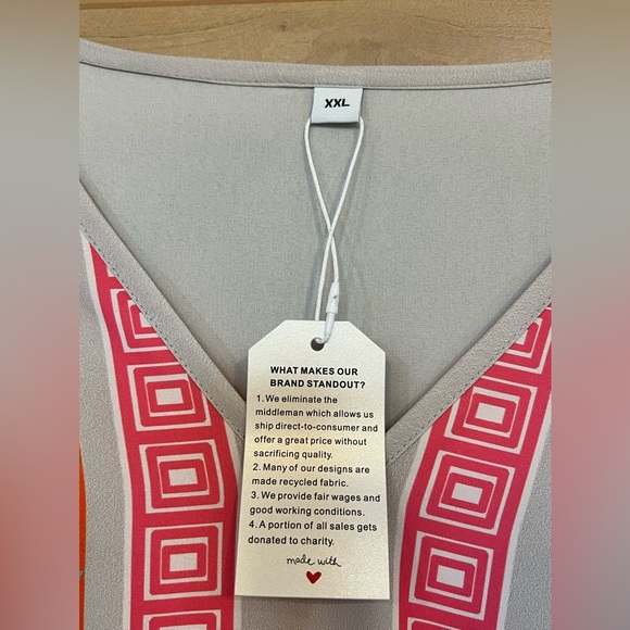 Boho Xxl dress NWT maxi - Picture 2 of 4